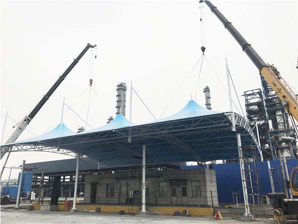 膜結(jié)構(gòu)充電樁車(chē)棚的安裝施工方法！